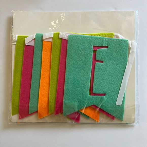 CELEBRATE Decorative Neon Felt Banner 75” Party Banner Bright Celebration Decor - Picture 2 of 2